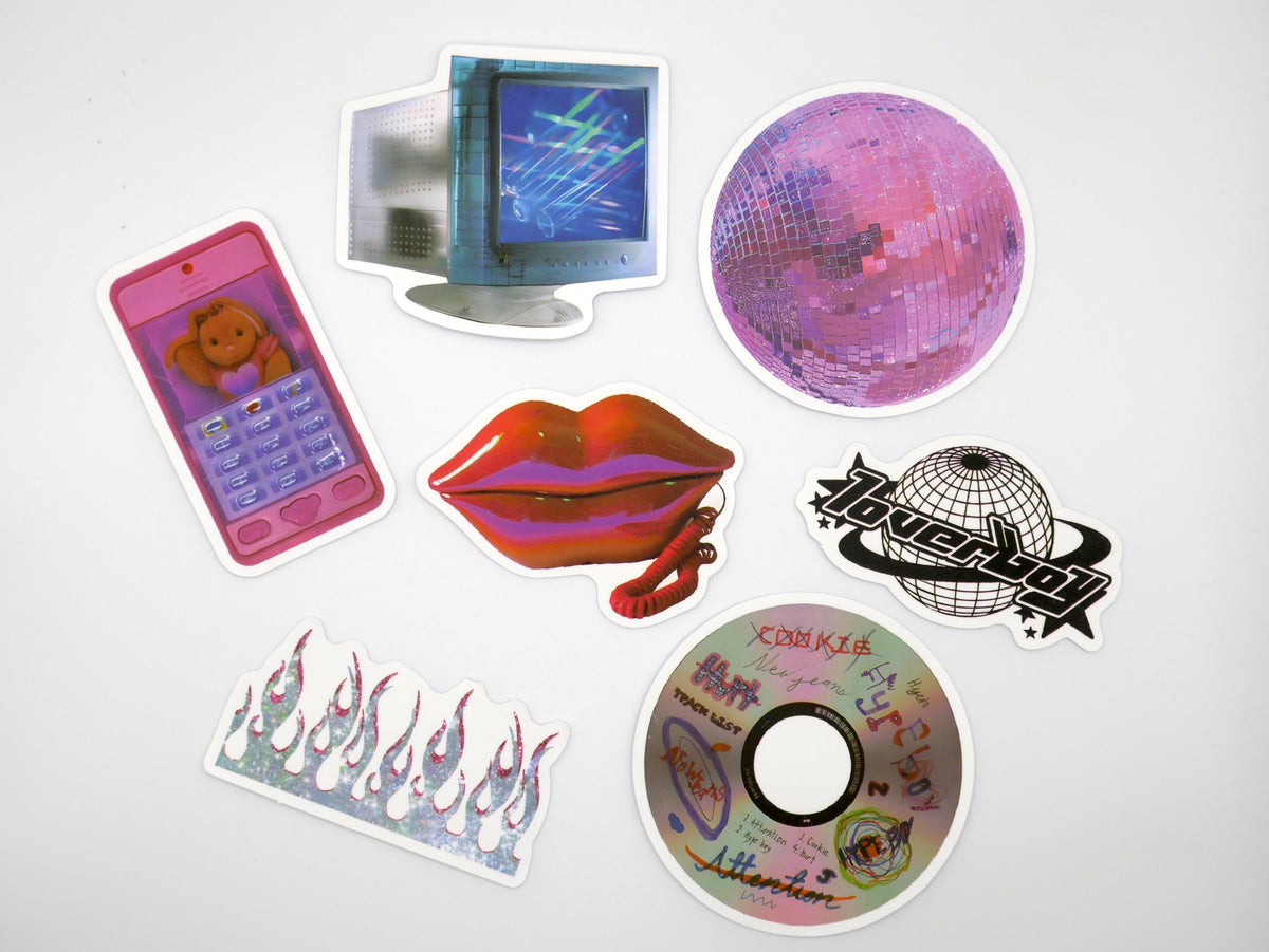 00s, Y2K Pink Themed Girly Stickers (Random Set of 10) – Consulate X, view 1 of 3